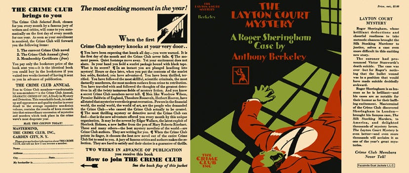Item #211 Layton Court Mystery, The. Anthony Berkeley