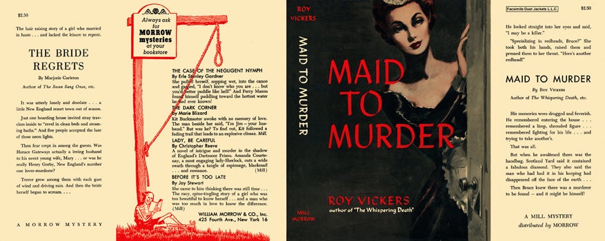 Item #21145 Maid to Murder. Roy Vickers