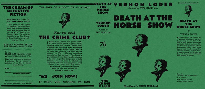 Item #2116 Death at the Horse Show. Vernon Loder