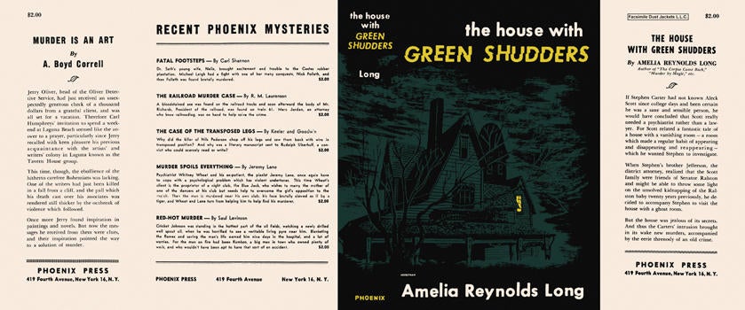Item #2125 House with Green Shudders, The. Amelia Reynolds Long