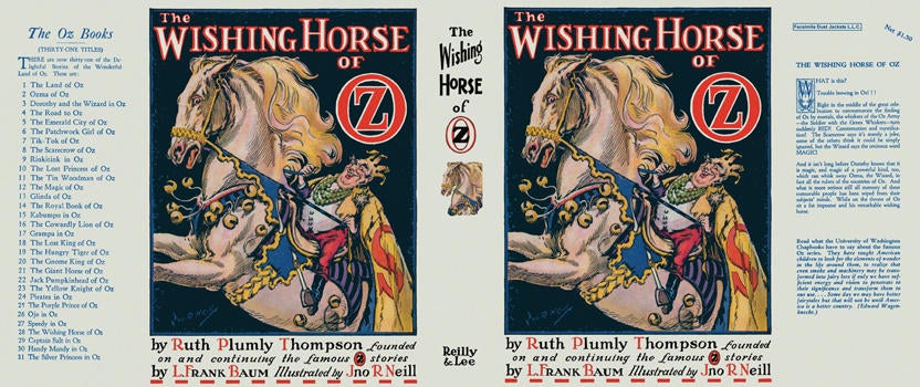 Item #21359 Wishing Horse of Oz, The. Ruth Plumly Thompson, John R. Neill