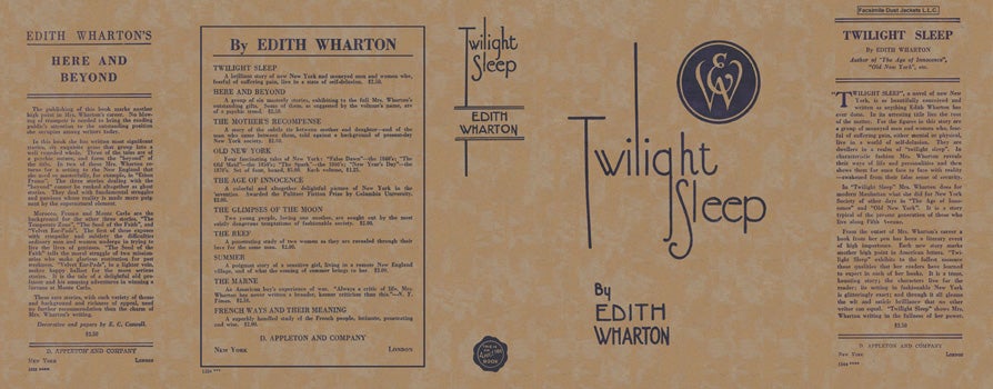 Item #21365 Twilight Sleep. Edith Wharton