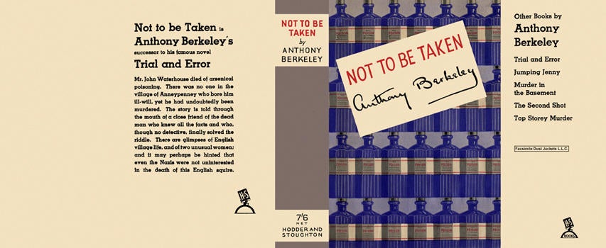 Item #215 Not to Be Taken. Anthony Berkeley.
