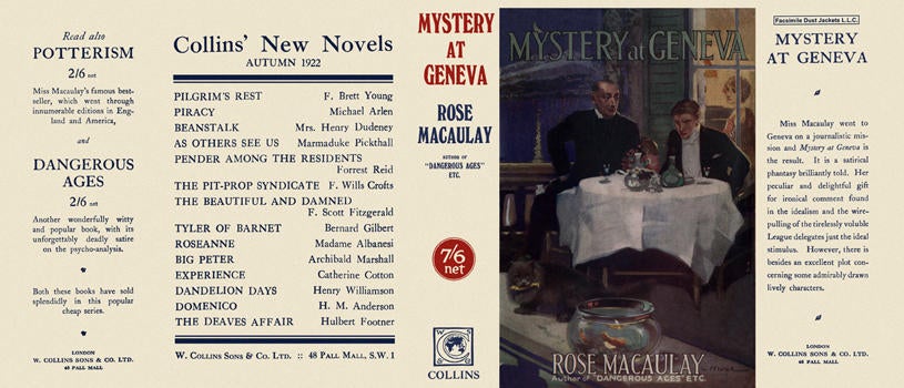 Item #2153 Mystery at Geneva. Rose Macaulay.