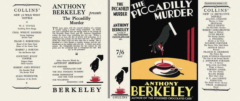 Item #216 Piccadilly Murder, The. Anthony Berkeley