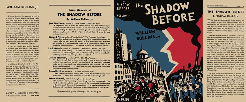 Item #21629 Shadow Before, The. William Rollins, Jr
