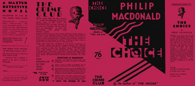 Item #2184 Choice, The. Philip MacDonald.