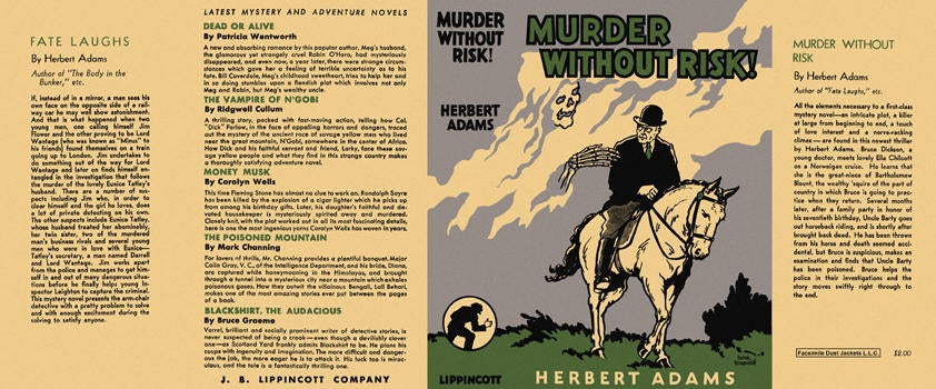 Item #22 Murder Without Risk! Herbert Adams