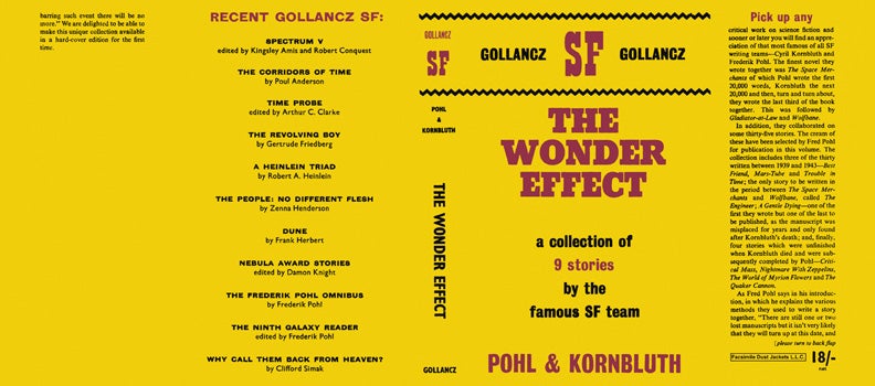 Item #22439 Wonder Effect, The. Frederik Pohl, C. M. Kornbluth