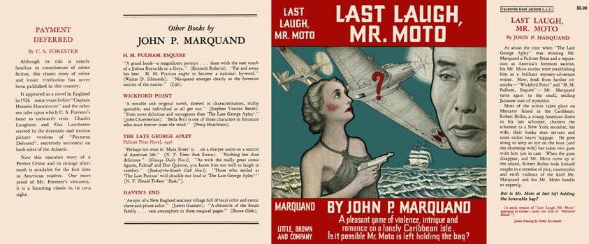 Item #2246 Last Laugh, Mr. Moto. John P. Marquand.