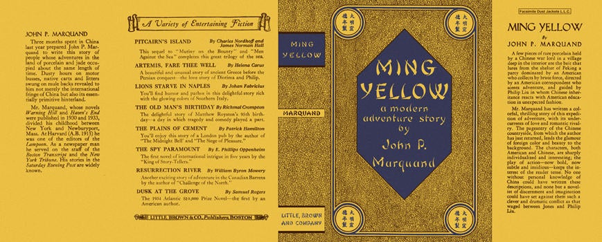 Item #2247 Ming Yellow. John P. Marquand.