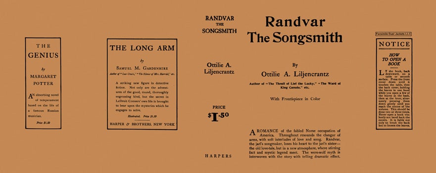 Item #22478 Randvar, The Songsmith. Ottilie A. Liljencrantz