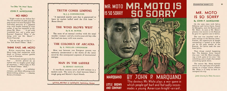 Item #2249 Mr. Moto Is So Sorry. John P. Marquand.
