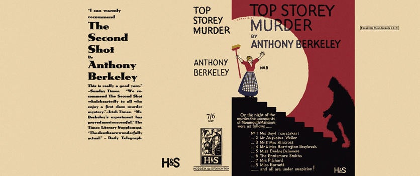 Item #225 Top Storey Murder. Anthony Berkeley.