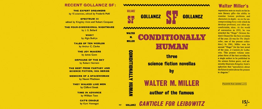 Item #22545 Conditionally Human. Walter M. Miller, Jr