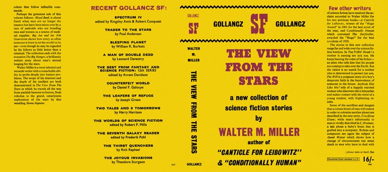 Item #22550 View from the Stars, The. Walter M. Miller, Jr