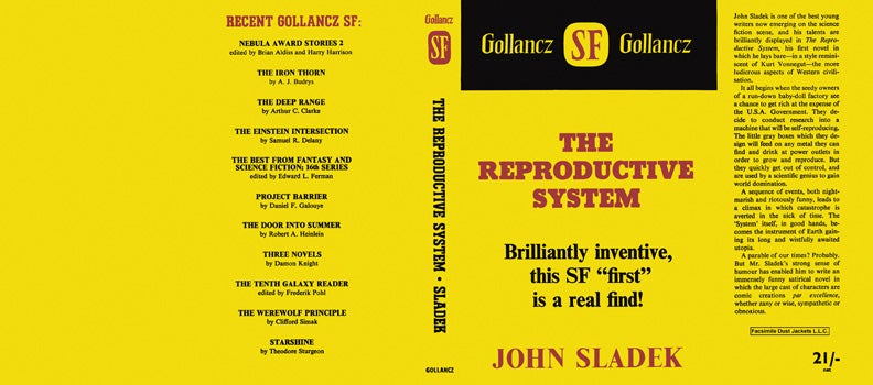 Item #22755 Reproductive System, The. John Sladek