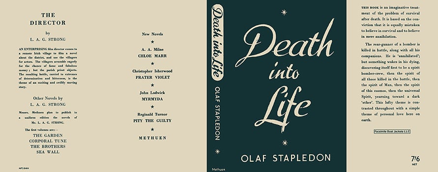 Item #22773 Death into Life. W. Olaf Stapledon