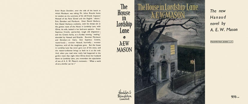 Item #2285 House in Lordship Lane, The. A. E. W. Mason