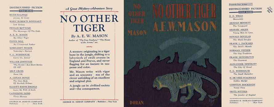Item #2287 No Other Tiger. A. E. W. Mason