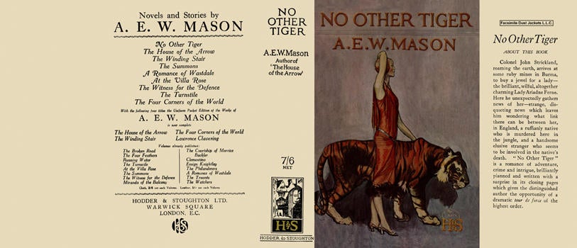 Item #2288 No Other Tiger. A. E. W. Mason.