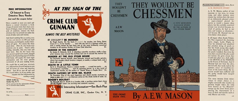 Item #2293 They Wouldn't Be Chessmen. A. E. W. Mason