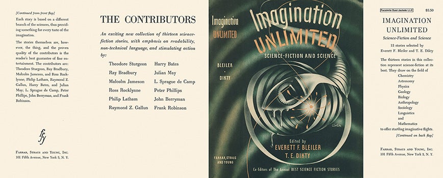 Item #22975 Imagination Unlimited. Everett F. Bleiler, T. E. Dikty, Anthology