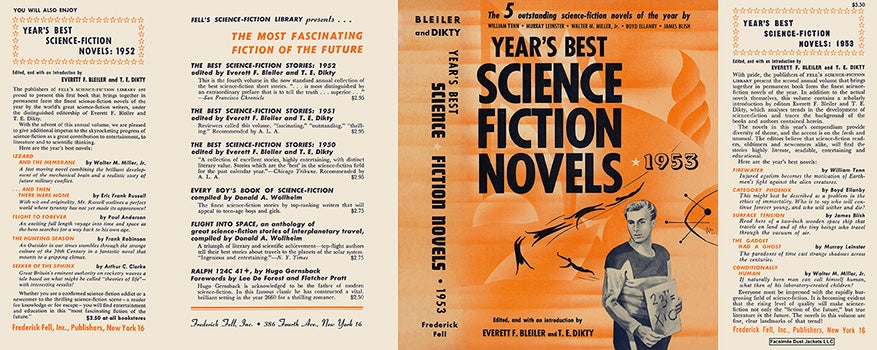Item #22977 Year's Best Science Fiction Novels 1953. Everett F. Bleiler, T. E. Dikty, Anthology