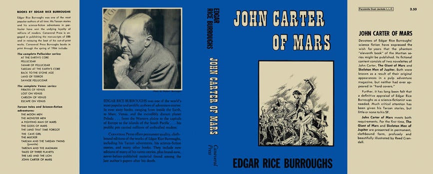 Item #22996 John Carter of Mars. Edgar Rice Burroughs.