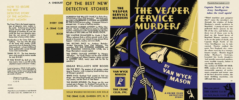 Item #2309 Vesper Service Murders, The. Van Wyck Mason.