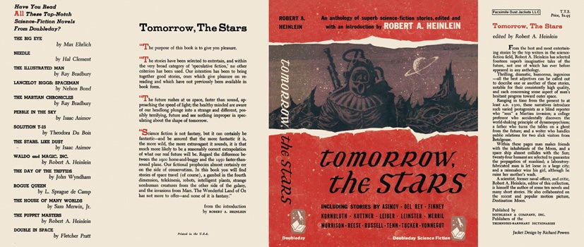 Item #23155 Tomorrow, The Stars. Robert A. Heinlein, Anthology.