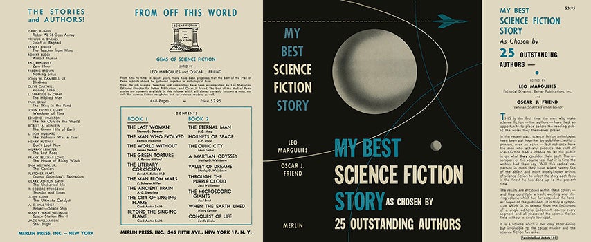 Item #23222 My Best Science Fiction Story. Leo Margulies, Oscar J. Friend, Anthology