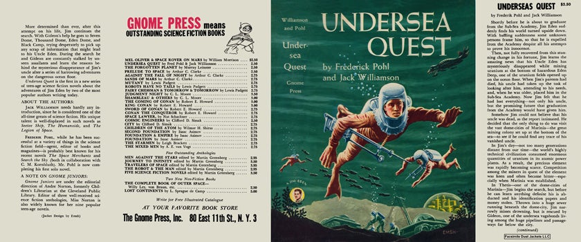 Item #23267 Undersea Quest. Frederik Pohl, Jack Williamson