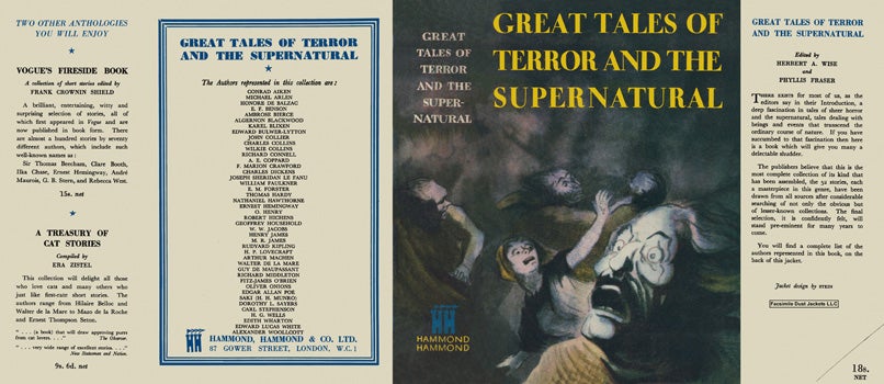 Item #23414 Great Tales of Terror and the Supernatural. Herbert A. Wise, Phyllis Fraser, Anthology