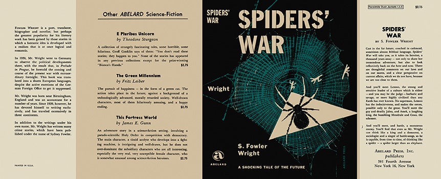 Item #23425 Spiders' War. S. Fowler Wright