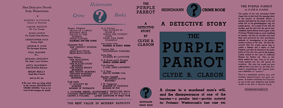Item #23443 Purple Parrot, The. Clyde B. Clason.