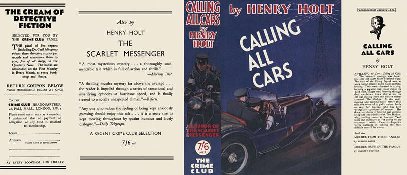 Item #23478 Calling All Cars. Henry Holt.