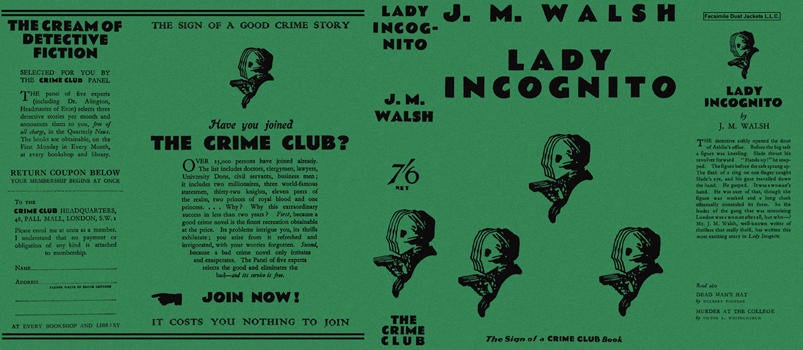 Item #23530 Lady Incognito. J. M. Walsh
