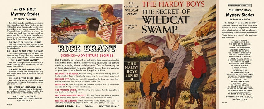 Item #23548 Hardy Boys #31: Secret of Wildcat Swamp, The. Franklin W. Dixon