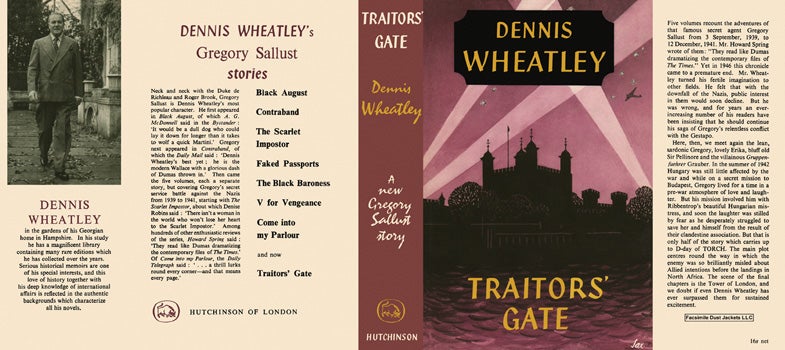Item #23599 Traitors' Gate. Dennis Wheatley