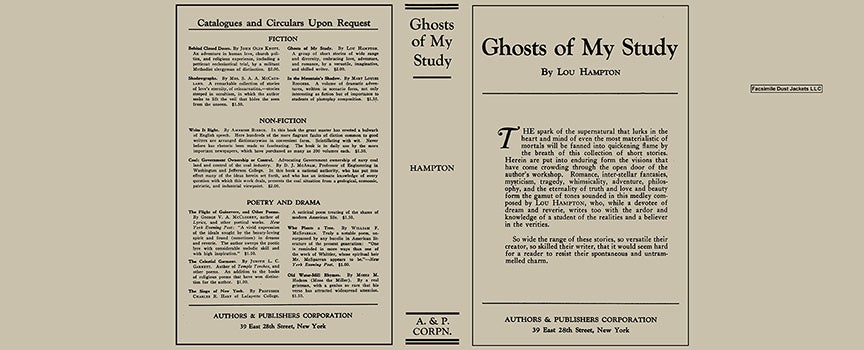 Item #23749 Ghosts of My Study. Lou Hampton.
