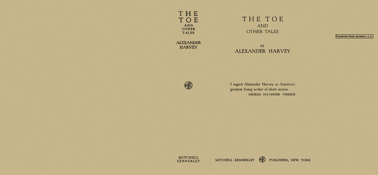 Item #23750 Toe and Other Tales, The. Alexander Harvey