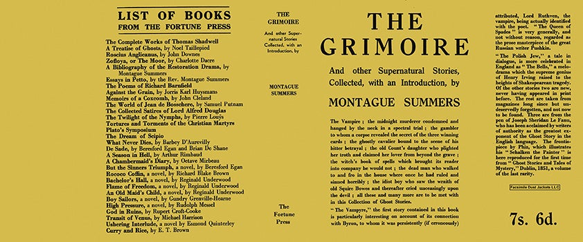 Item #23771 Grimoire, The. Montague Summers.