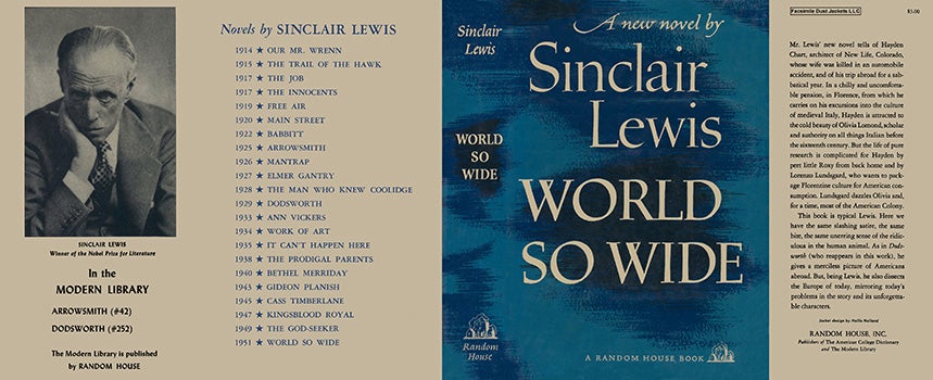 Item #23817 World So Wide. Sinclair Lewis.