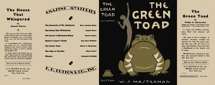 Item #2386 Green Toad, The. Walter S. Masterman