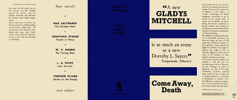 Item #2394 Come Away, Death. Gladys Mitchell