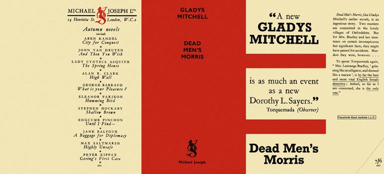 Item #2396 Dead Men's Morris. Gladys Mitchell