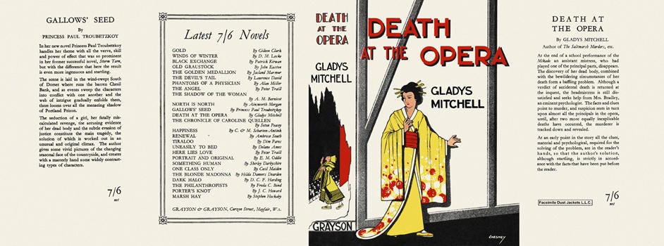 Item #2397 Death at the Opera. Gladys Mitchell