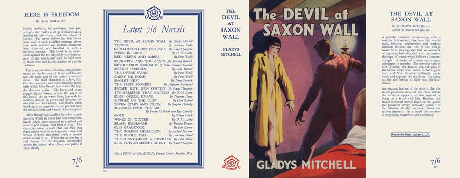Item #2398 Devil at Saxon Wall, The. Gladys Mitchell