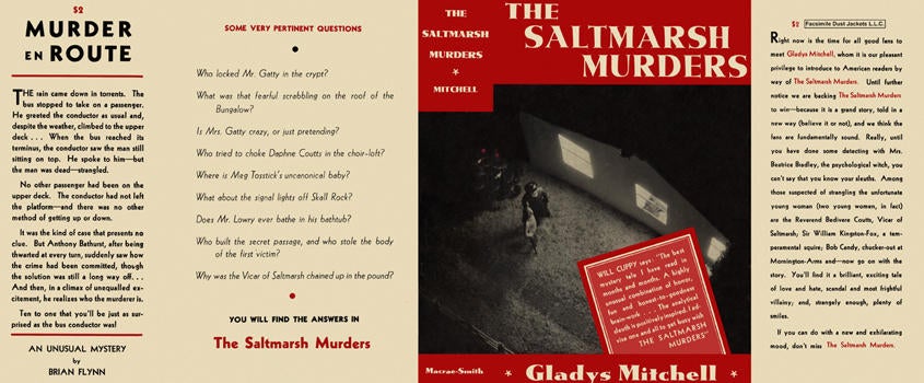 Item #2411 Saltmarsh Murders, The. Gladys Mitchell